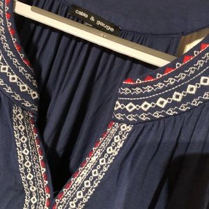 Navy Sleeveless Top by Cable & Gauge